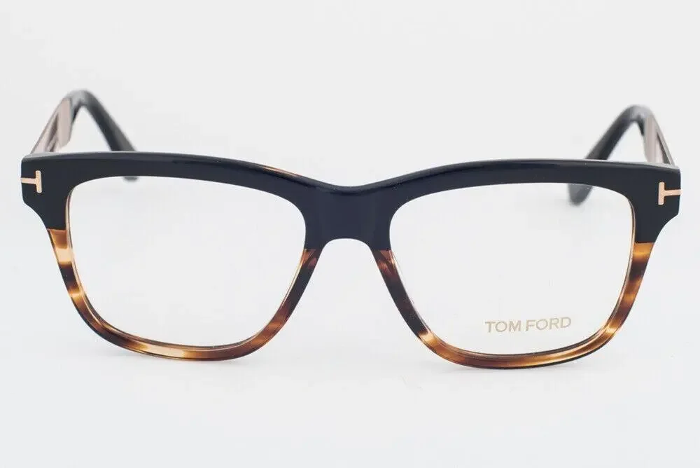Tom Ford TF5372 005 Eyeglasses Black Tortoise Gold Cat Eye Frame 54-16-145 Italy